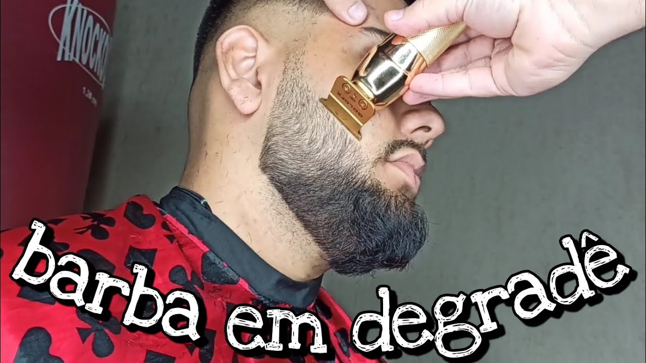 como fazer barba degradê / how to degrade in beard💈
