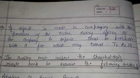 AUDITING|MINUTE BOOK SECTION 118|CHAPTER -