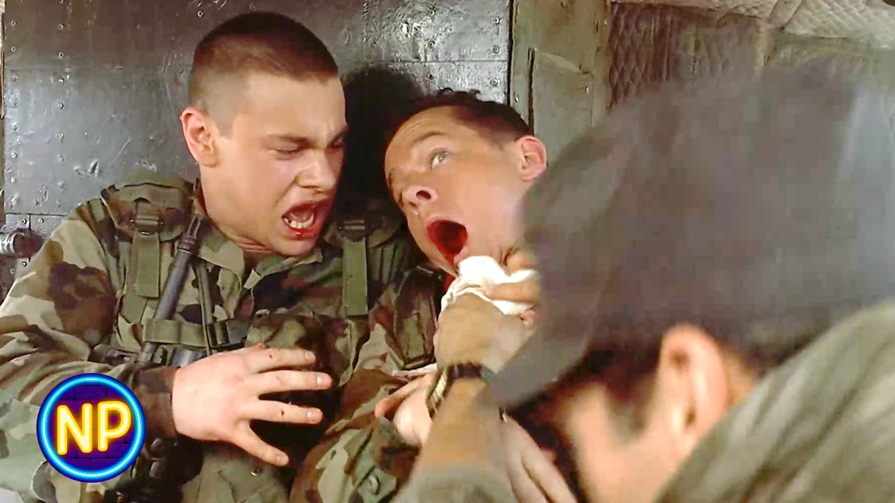 Guerilla's Fire Upon Beckett and Miller's Helicopter | Sniper (1993)