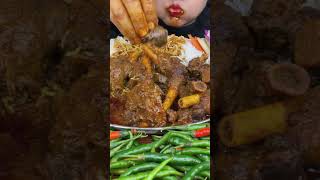 ASMR eating spicy mattan Nalli carry with rice #shorts #ytshorts #yt #short #shortvideo
