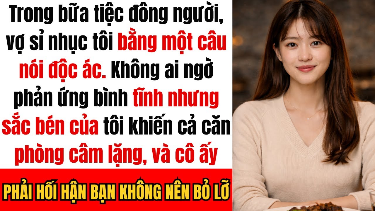 Vợ tôi nói: Ngay cả ngón tay của tôi cũng to hơn anh’ trong bữa tiệc tối — CÂU TRẢ LỜI của tôi khiến