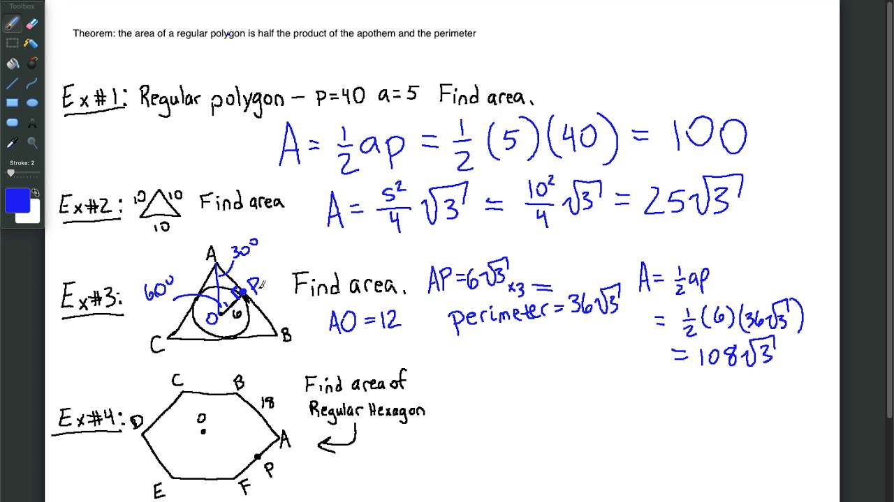Areas of Regular Polygons - YouTube
