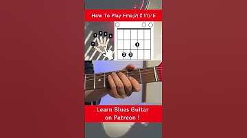 How to play Fmaj7(♯11)/E in an open string position.  #shorts