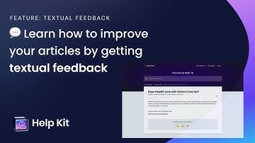 HelpKit Feedback: Improve your articles with textual feedback