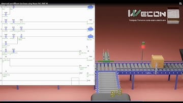 Detect and sort different size boxes using Wecon PLC  PART #2