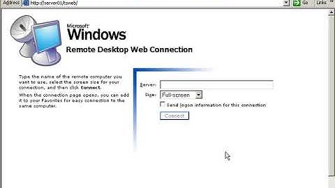 Win2003   Remote Desktop Web Connection