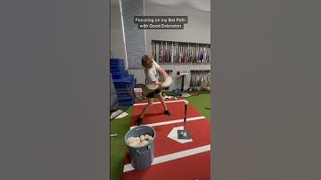 Top Half Baseball Tee Hitting Drill I use to Work on My Bat Path and Extension