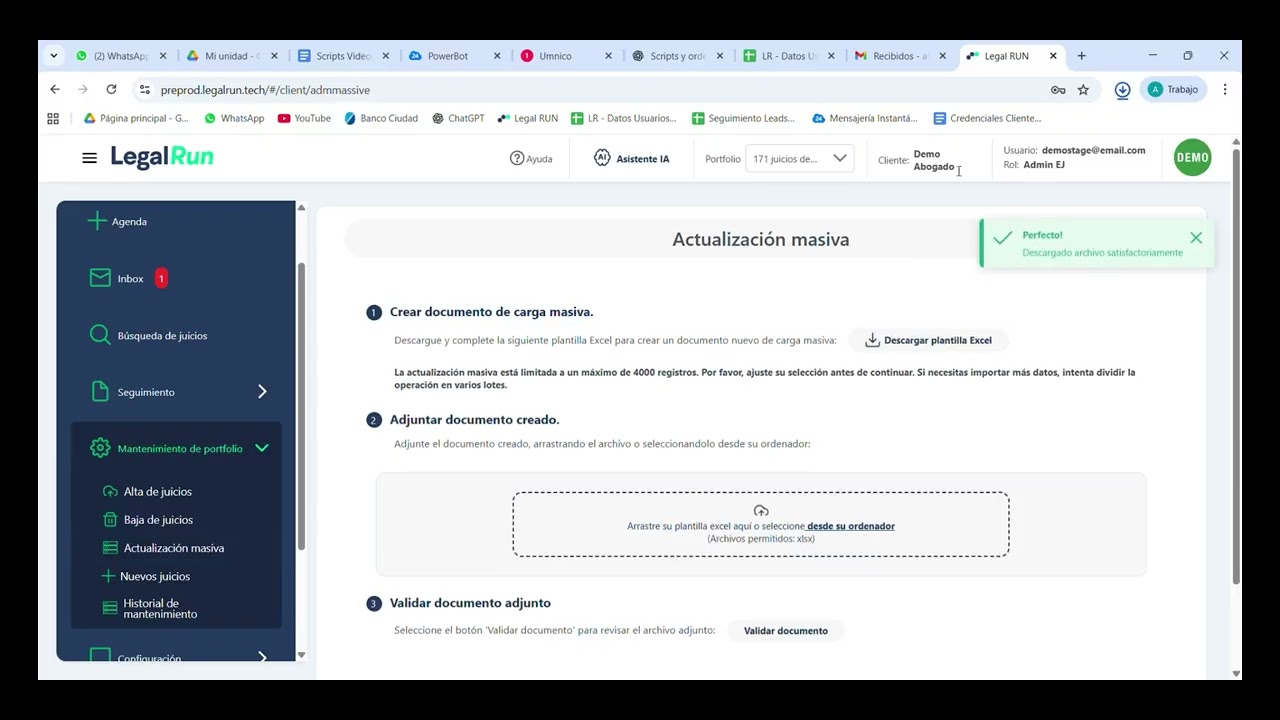 Vista previa del video: Actualización masiva en LegalRun