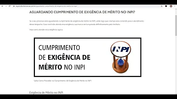 Como cumprir exigência no INPI?
