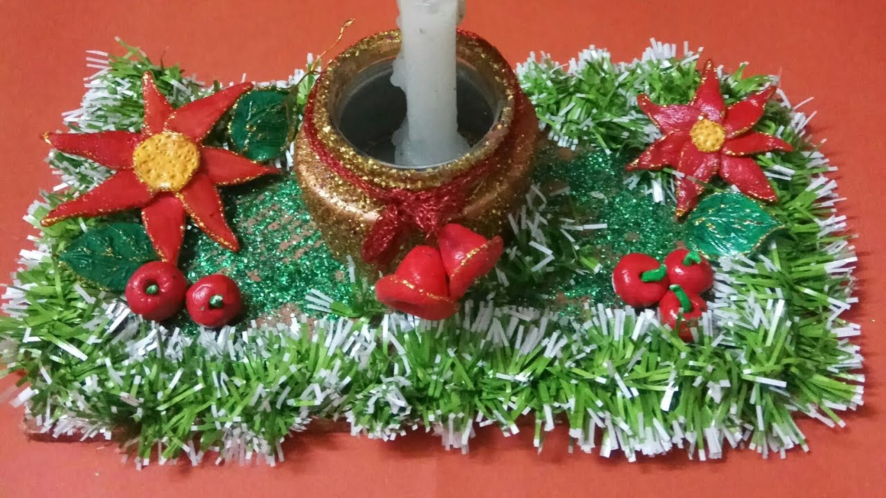 Candle stand with waste materials /Christmas decoration - YouTube