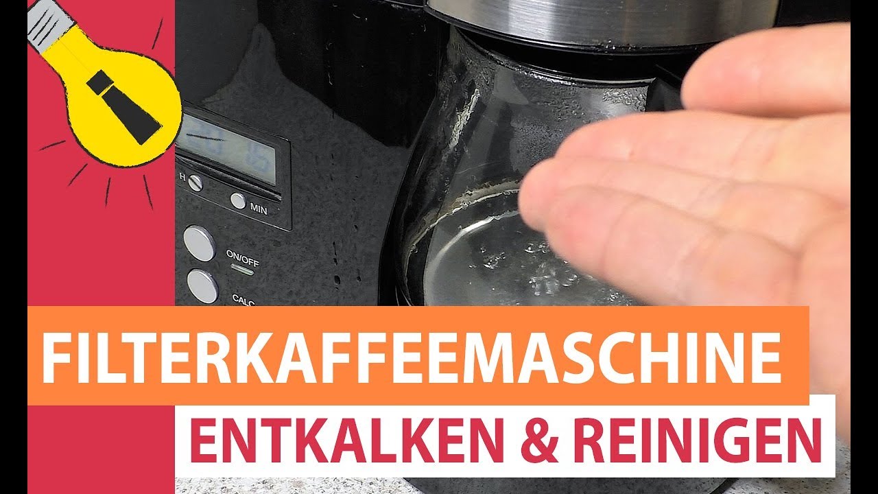 Kaffeemaschine entkalken & reinigen - Essig als Filterkaffeemaschine  Reiniger und Entkalker - YouTube