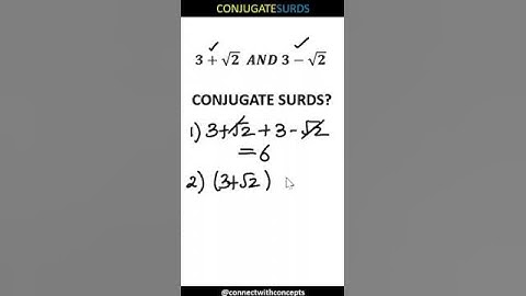 CONJUGATE SURDS #maths  , #shorts, #exponents, #surds