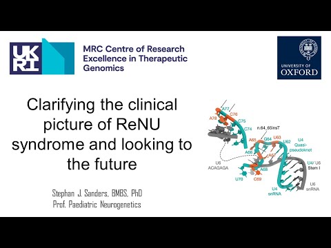 Professor Stephan Sanders - Clarifying the clinical picture of ReNU syndrome & looking to the future