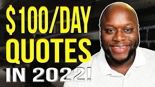 How To Make Money With Quotes 2022 - $100/Day With Other People's Quotes