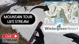 Snowboarding at Every OPEN Run At Wintergreen Resort in VA