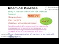 Chemical kinetics 1