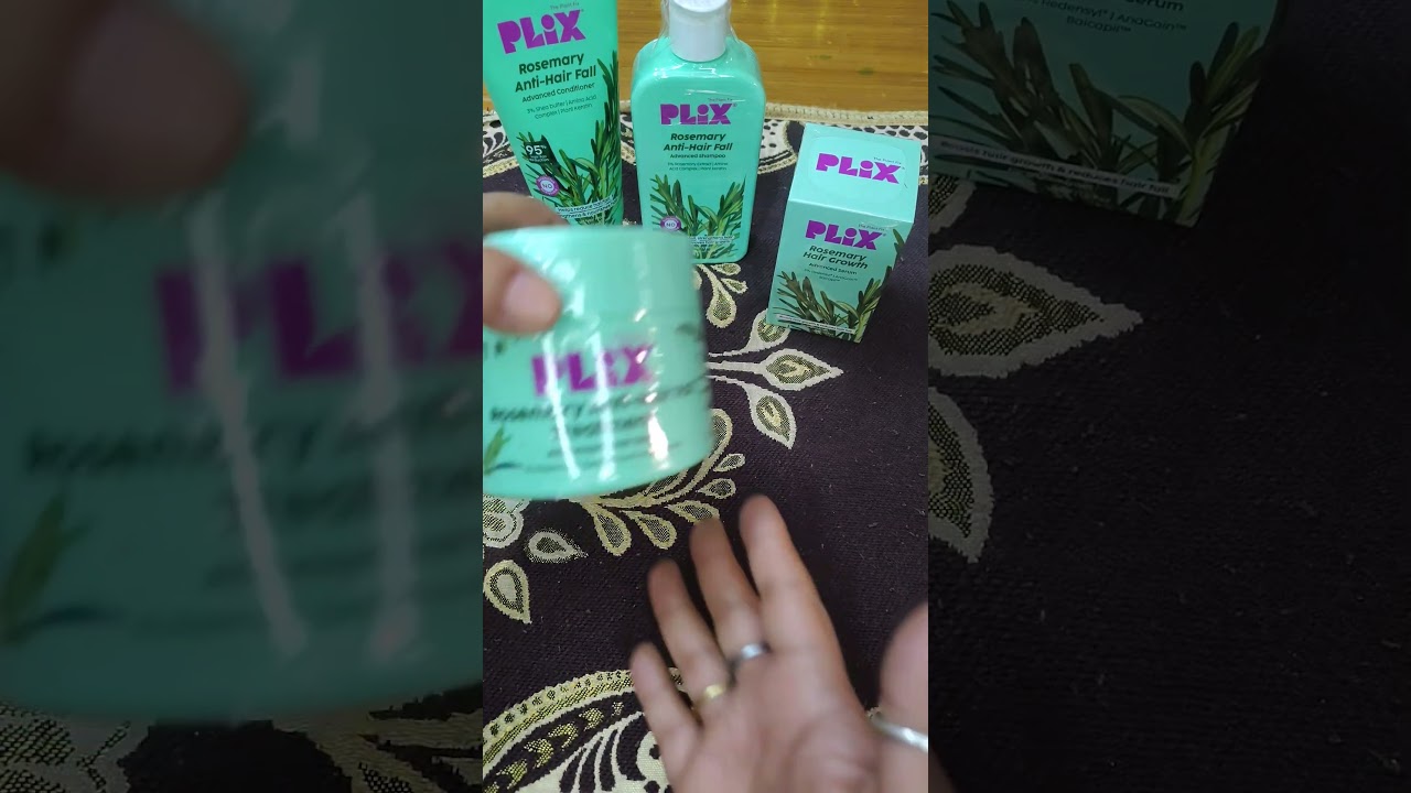 Plix Rosemary shampoo, conditioner, serum, hair mask combo from Amazon