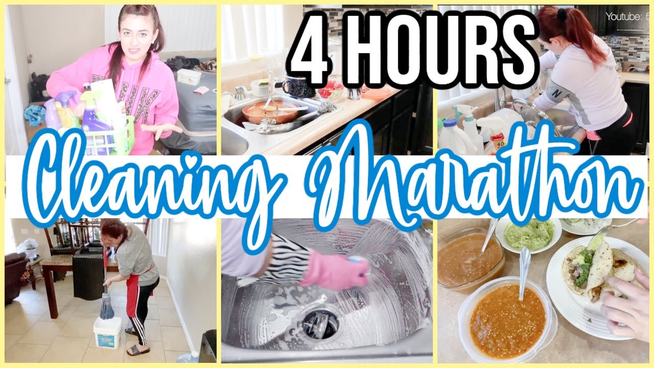 EXTREME CLEAN WITH ME MARATHON // OVER 3 HOURS OF CLEANING MOTIVATION ...