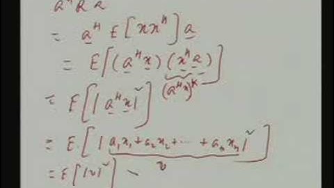 Lecture - 24 Correlation Matrices and their Properties