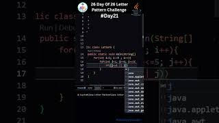 Day 21: How To Print U Alphabet Shape Using Star In java (For Beginner) || 26 Days of Code