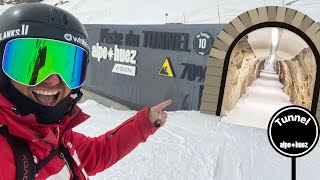 Skiing the famous Tunnel Piste | Alpe d’Huez! | #Insta360