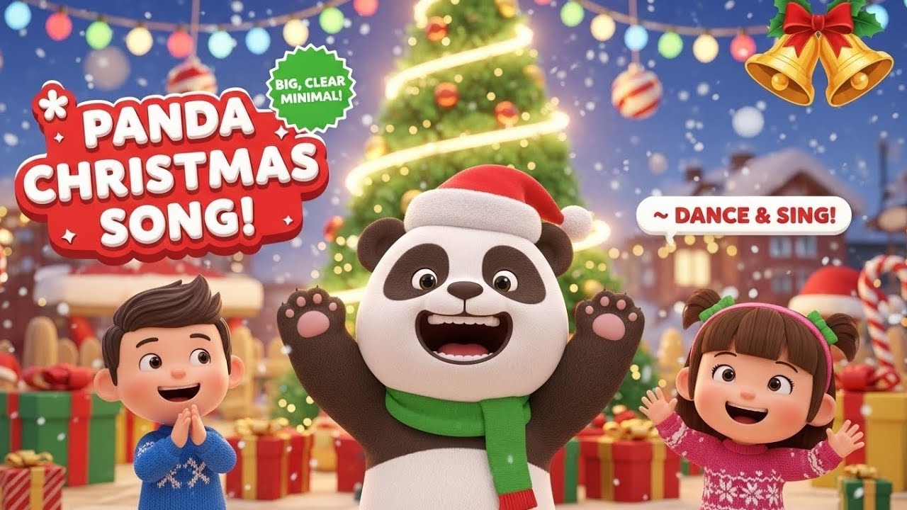 Panda Christmas Song 🎄 | Jingle Bells Dance for Kids | Magic Kids Tunes