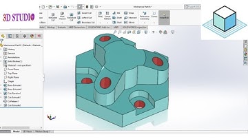 SolidWorks Tutoria  l Circular Pattern l Extrude l Sketch