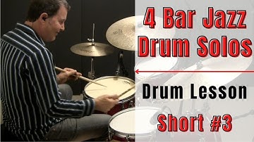 4 Bar Jazz Drum Solos - Jazz Drum Lesson 3 - #shorts