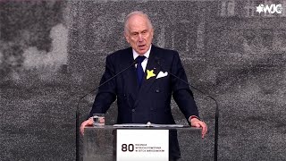 WJC President Ronald S. Lauder addresses the 80th anniversary of the Warsaw Ghetto Uprising