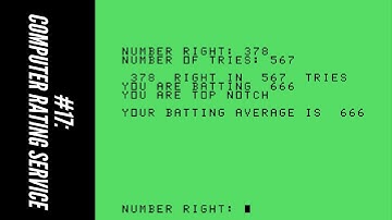 #17: Computer Rating Service (101 Programming Tips & Tricks for the TI-99/4A Home Computer)