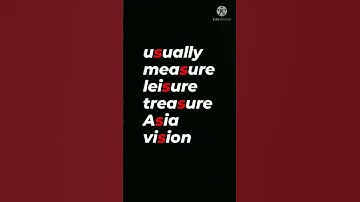 Pronunciation practice: S  sounds /ʃ/ or /ʒ/.