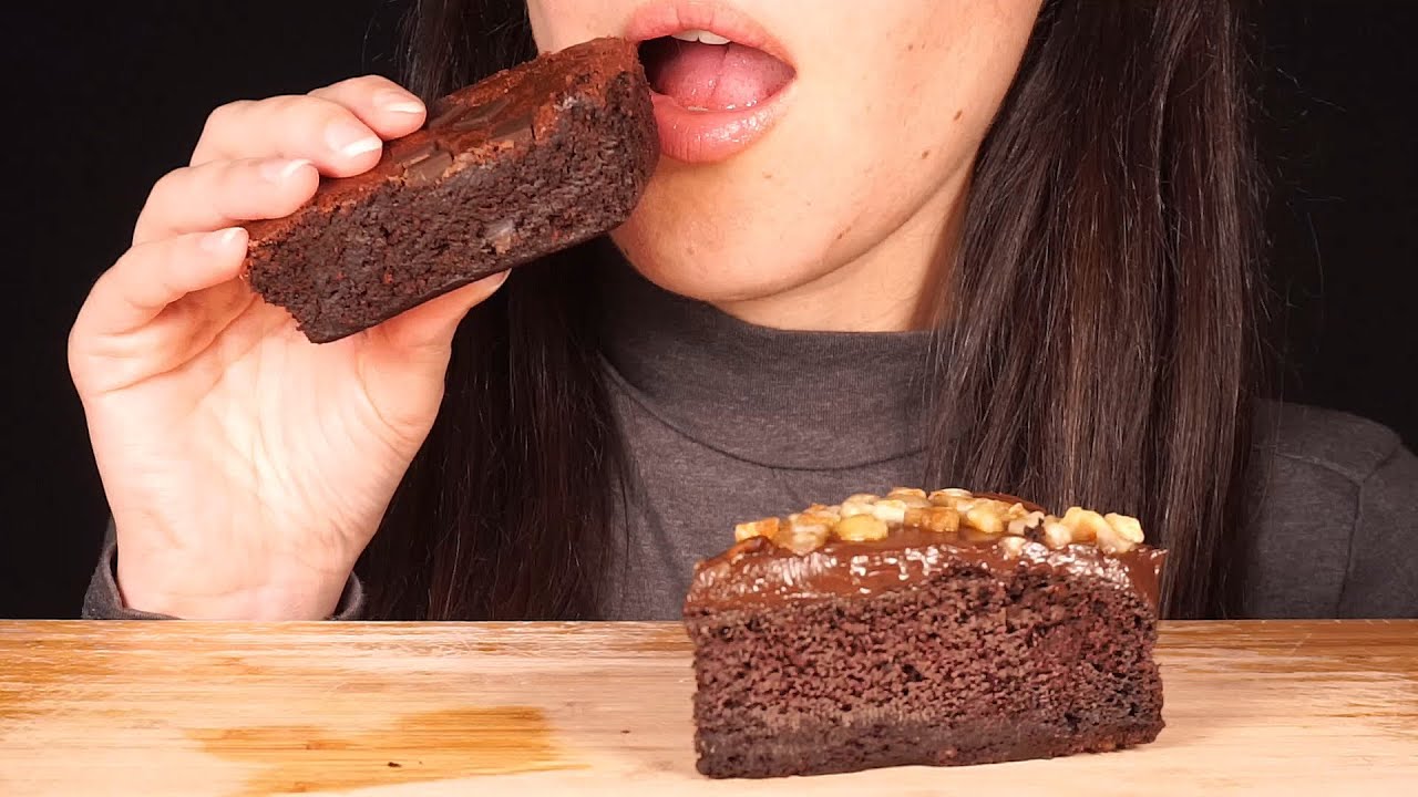 ASMR Belgian Dark Chocolate Cake and Brownie (No Talking) - YouTube