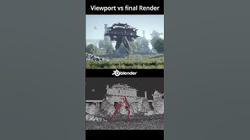 VIEWPOERT VS FINAL RENDER  Sci-fi scene in Blender #3d #blender3d  #animatable #scifi #realistic