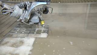 Countersinking Holes On Our 5-Axis Waterjet Cutter