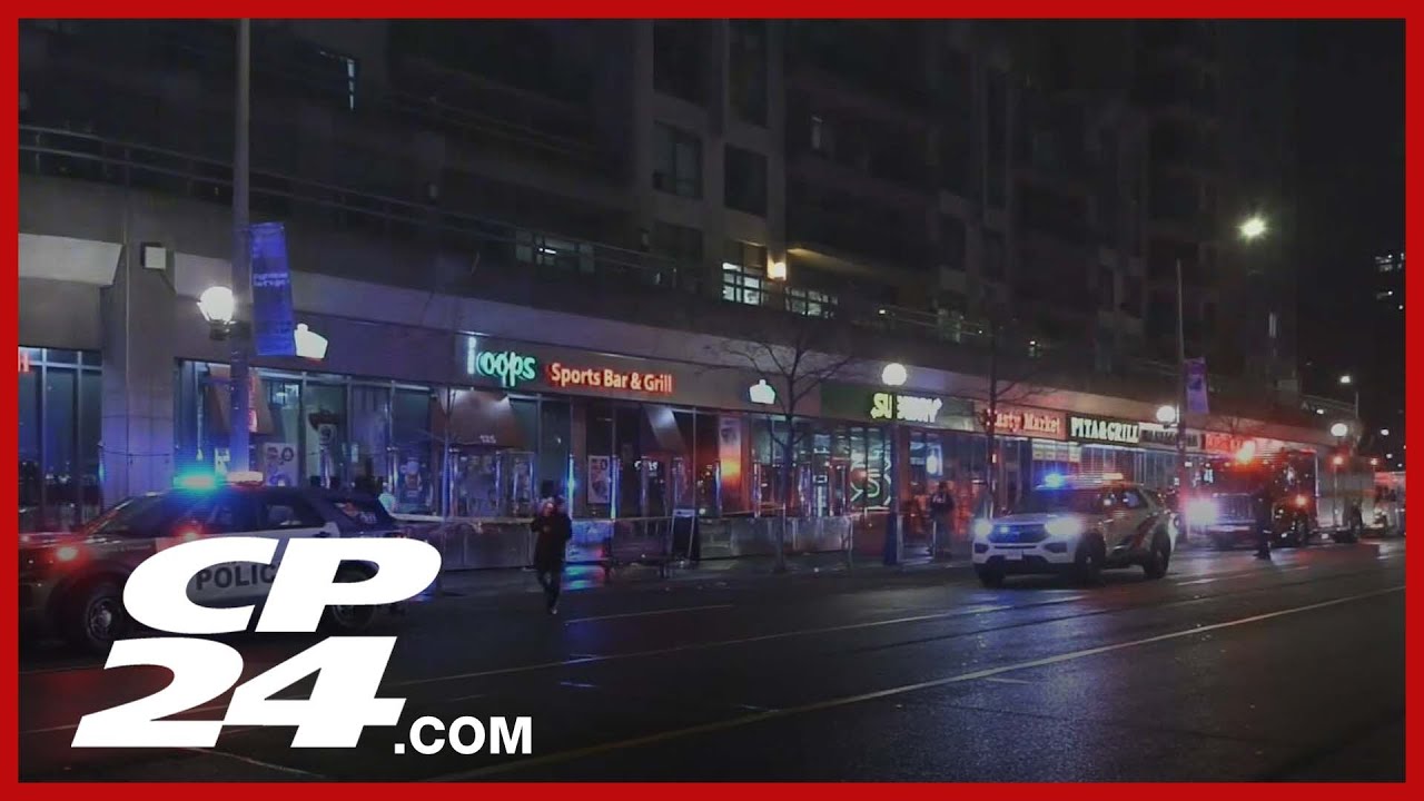 Three men injured after overnight stabbing in downtown Toronto - YouTube