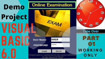 Part01#VB 6.0#Project-OnlineExamination#CompleteWorking||PGDCA||BCA|#Major-MinorProject