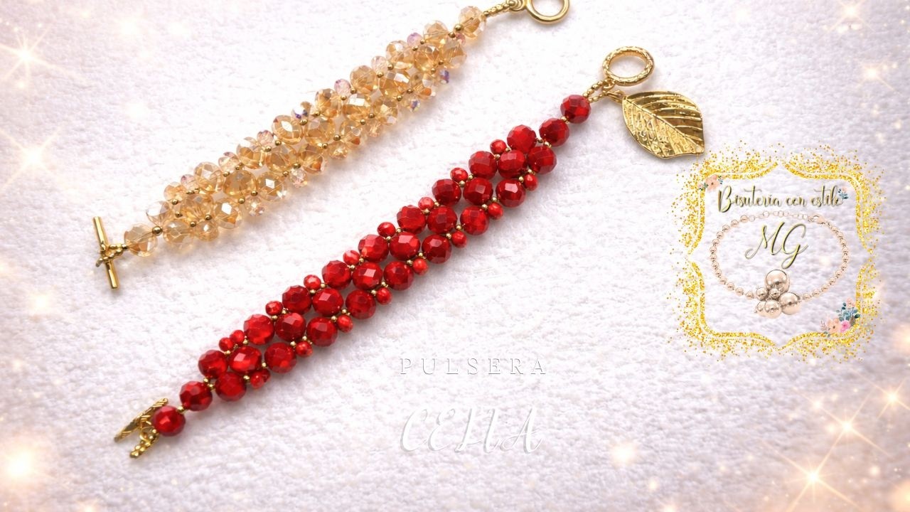 PULSERA CELIA 📿 | Pulsera de Elastico Con Cristales 💎