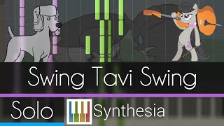 Swing Tavi Swing - |SOLO PIANO TUTORIAL w/VOCALS| -- Synthesia HD