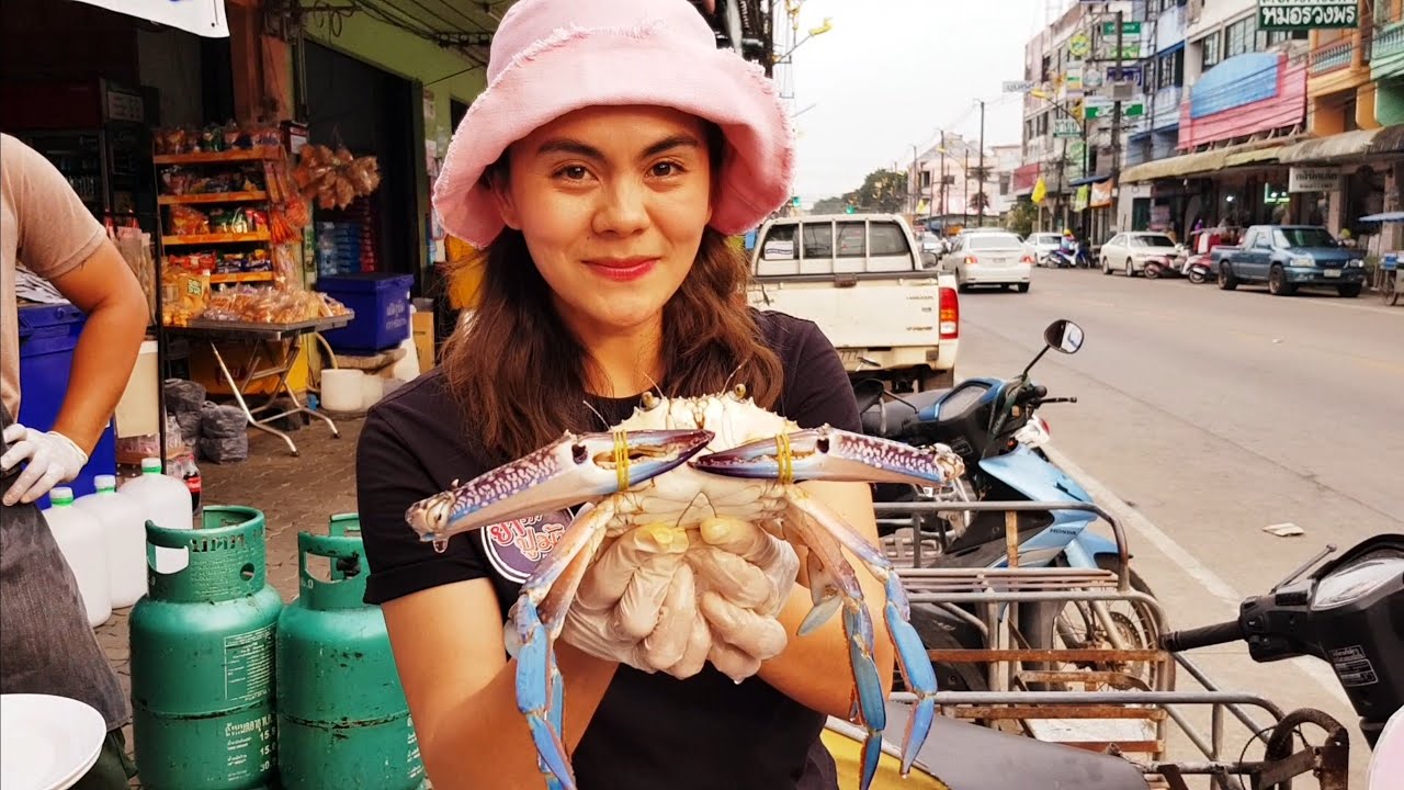 อะไรจะใหญ่!..ปานนั้น ปูม้าเป็นๆ หอยแครง ยำปูม้าชุมพร เจ้าของแพปูขายเอง