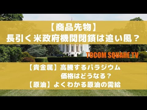 【商品先物】長引く米政府機関閉鎖は追い風？(19/01/15)「TOCOMスクエアTV」商品先物相場展望