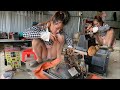 The girl successfully repaired a badly damaged TV manufactured in the 1980s