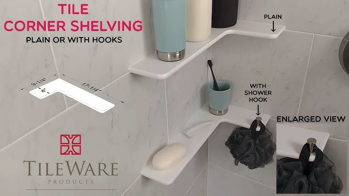 QUICK SHELF - How to install Marble Shower Corner Shelf - No Drilling. No  Cutting. No Tools 