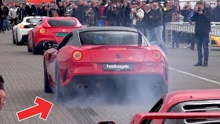 Ferrari 599 GTO - INSANE BURNOUT & ACCELERATIONS!!