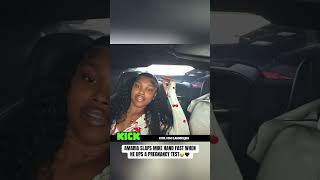 Amaria slaps Mike Hand When he pulls out a pregnancy test