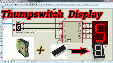 Thump switch 7 segment display|seven segment display simulation in proteus| ThumbWheelswitch circuit