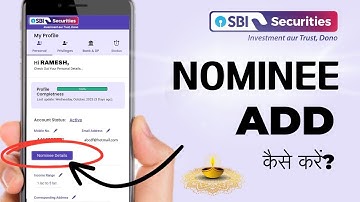 SBI Securities Nominee Add Online 2023 | SBI Securities me Nominee Kaise Jode | How to Add Nominee