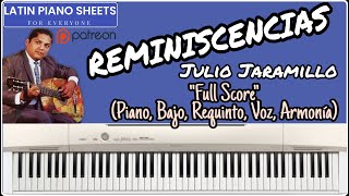 Video thumbnail of "🎹 Reminiscencias - Julio Jaramillo 🎹 - Partitura Full Score + Pista + MIDI"