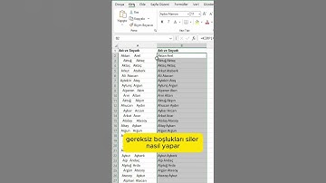 Excel’de Yazı İçindeki Gereksiz Boşlukları Silmek (KIRP) #excel #exceltips #exceleğitimleri #keşfet
