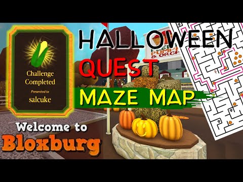 Как пройти лабиринт 🌽| Maze Map | How to get the CORN MAZE PLAQUE in WELCOME TO BLOXBURG | HALLOWEEN