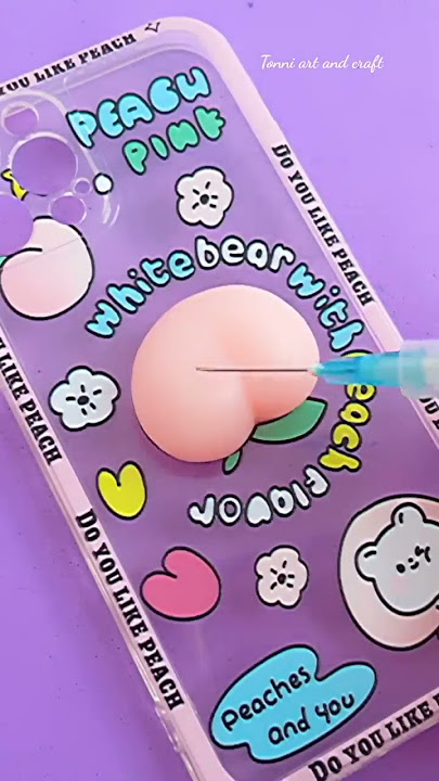💉🍑 do you like peach ?😜 #shorts #tonniartandcraft #youtubeshorts #satisfying #art